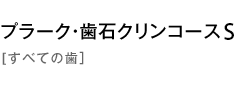 プラーク・歯石クリンコースS(すべての歯)
